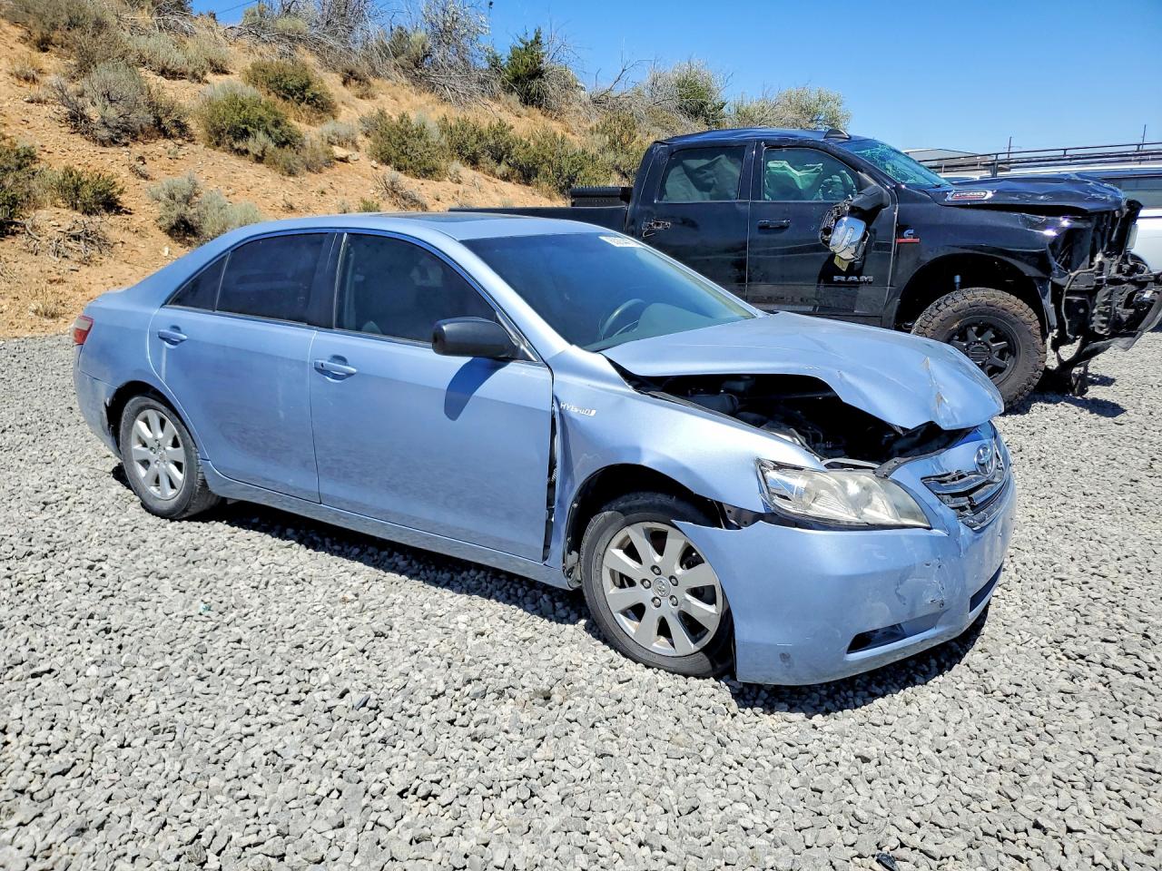 2007 Toyota Camry Hybrid Blue vin: JTNBB46K073021888