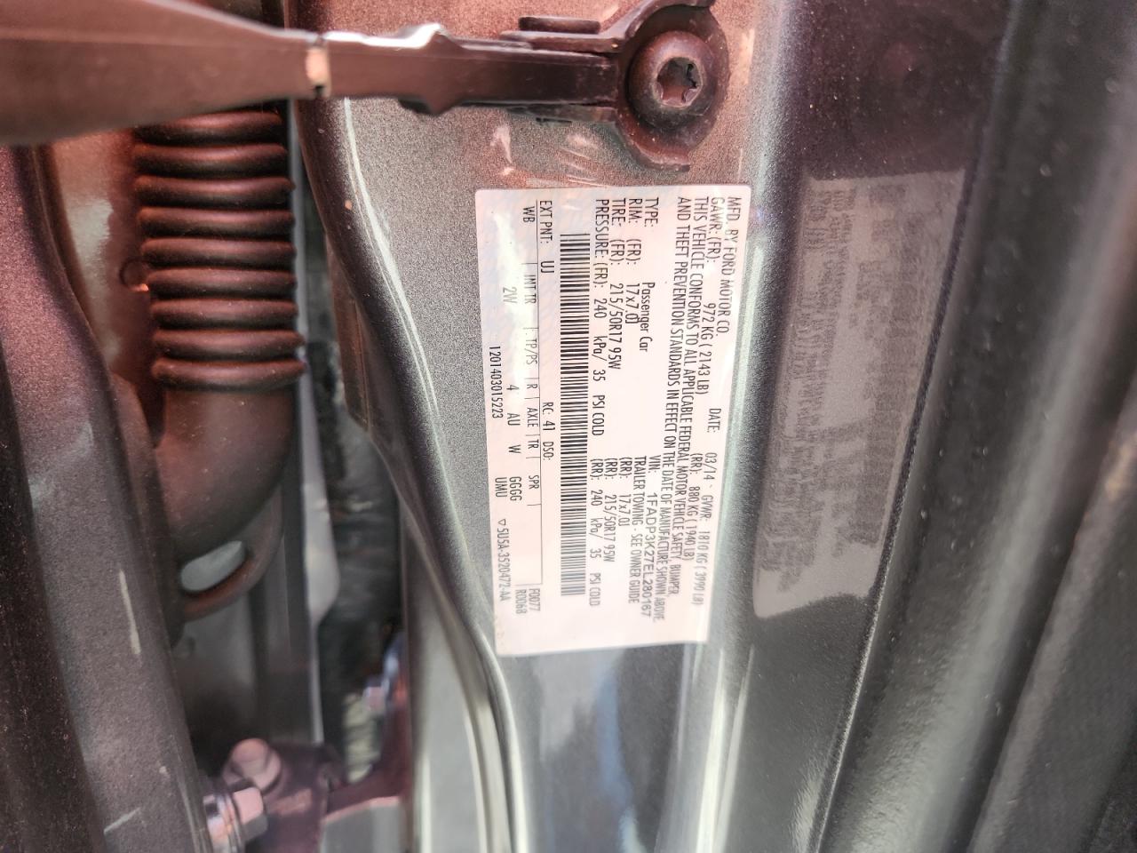 2014 Ford Focus Se Gray vin: 1FADP3K27EL280167