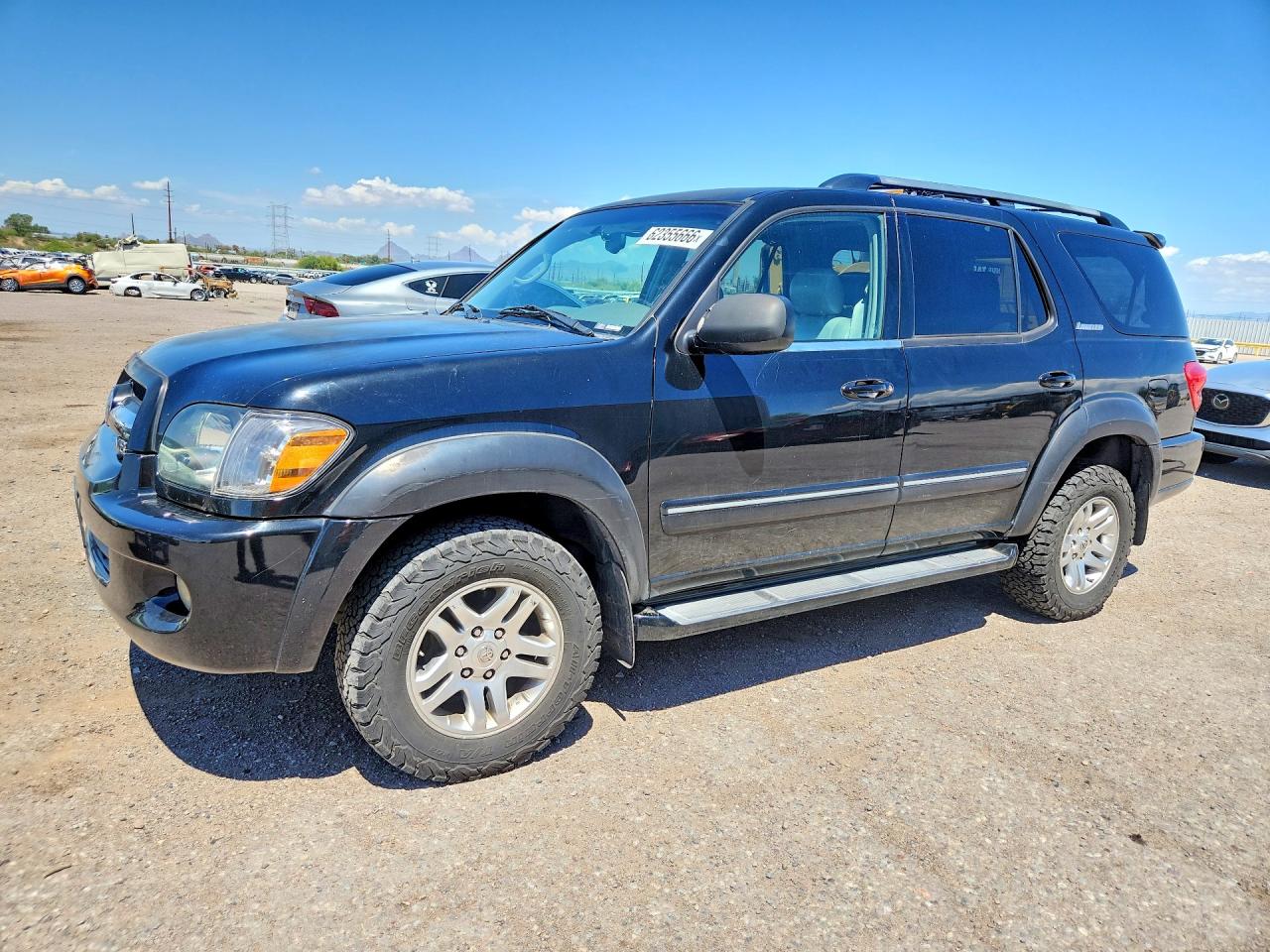 2005 Toyota Sequoia Limited Черный vin: 5TDZT38A55S243613