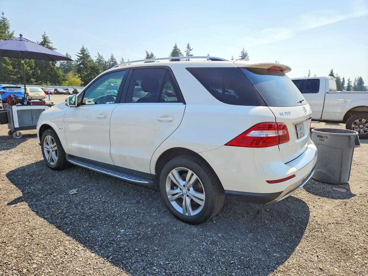 2012 Mercedes-benz Ml 350 4matic White vin: 4JGDA5HB7CA069411