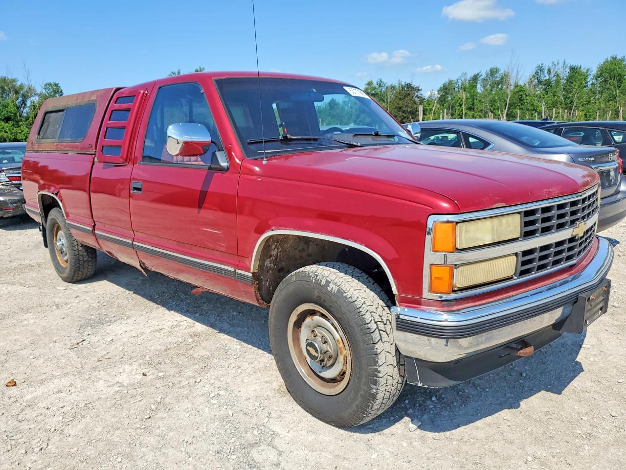 1990 Chevrolet Gmt-400 K1500 Maroon vin: 2GCEK19K8L1120356