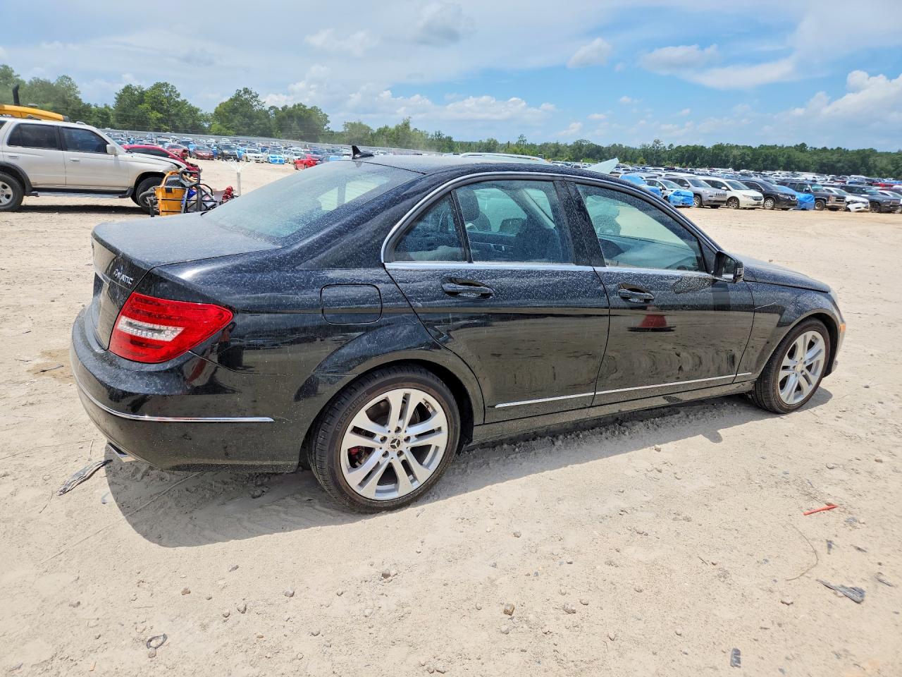 2012 Mercedes-benz C 300 4matic Black vin: WDDGF8BB4CR191678