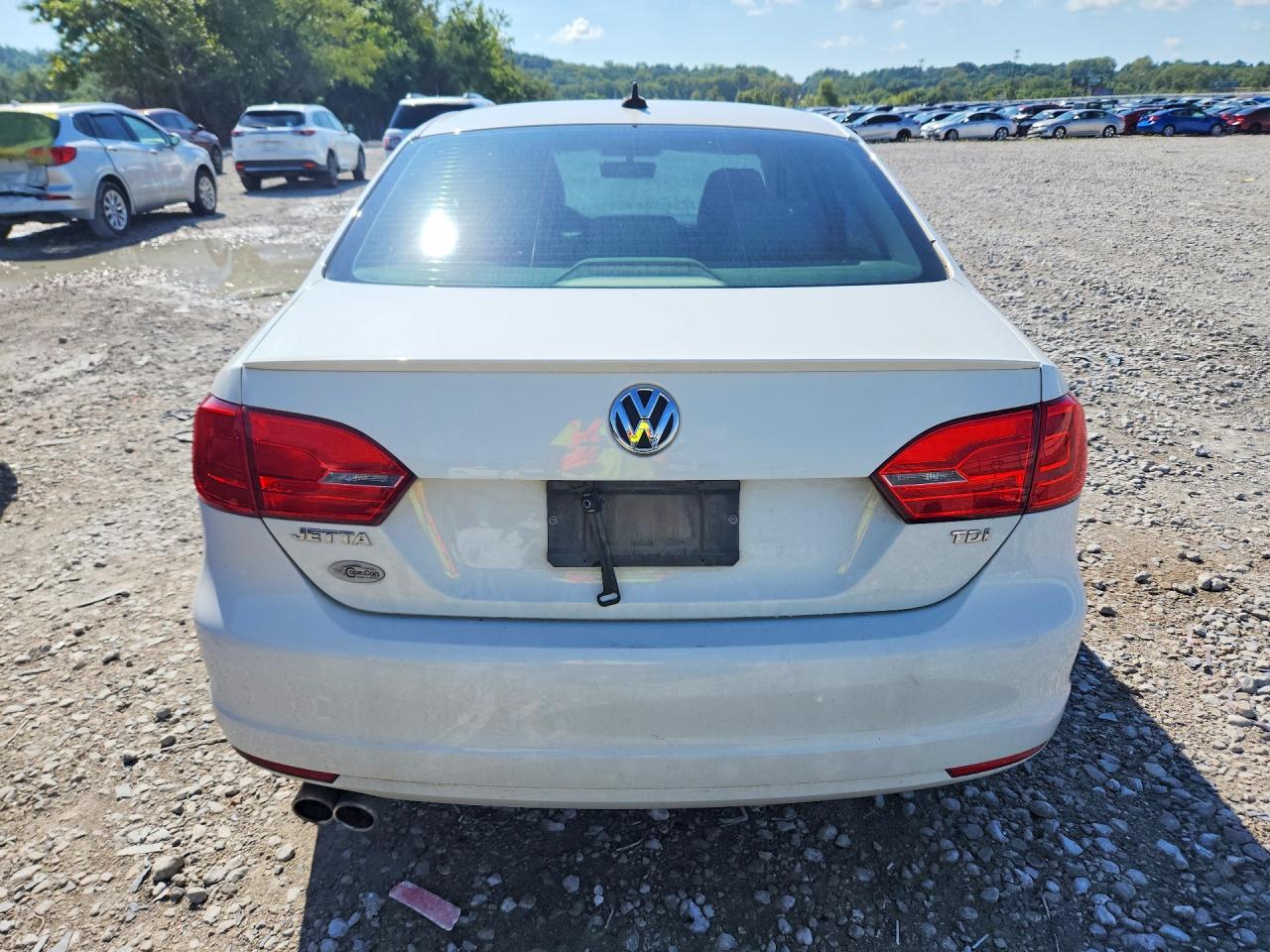 2011 Volkswagen Jetta Tdi White vin: 3VWLL7AJ5BM123052
