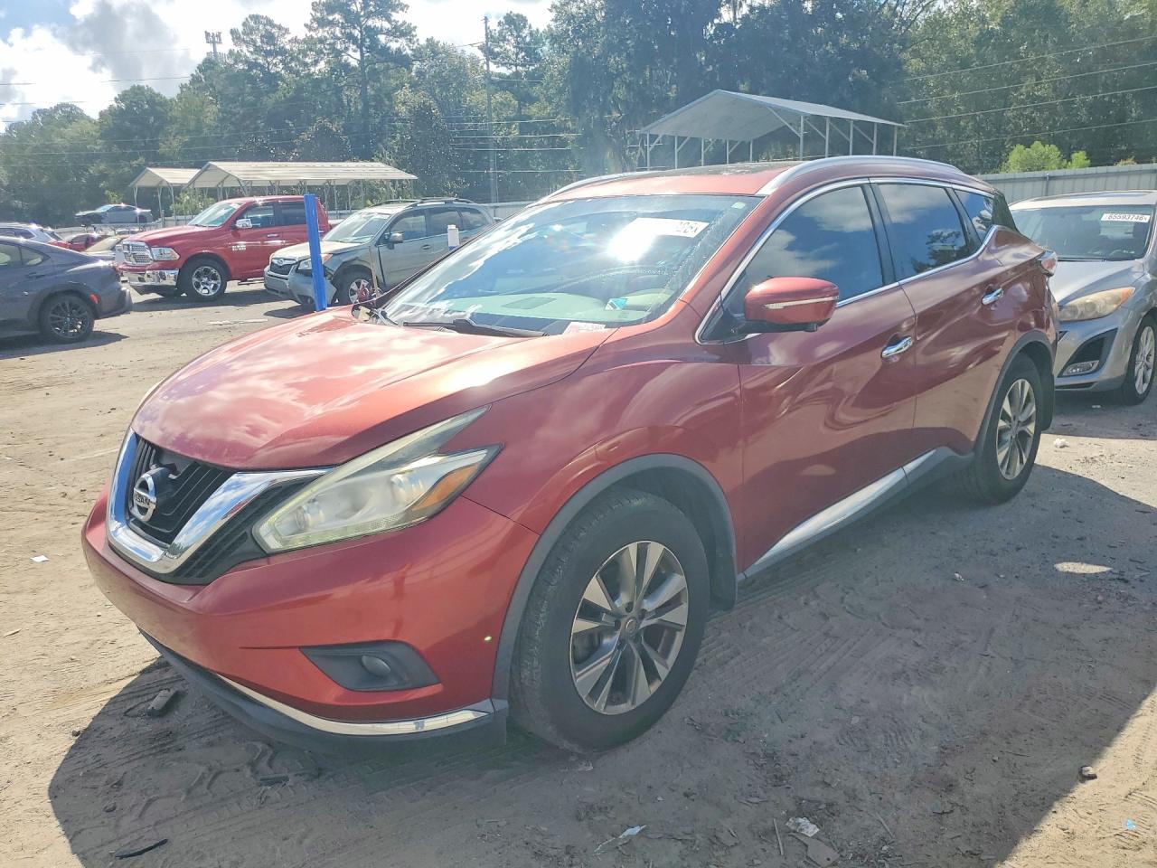 2015 Nissan Murano Sl Red vin: 5N1AZ2MG7FN272792