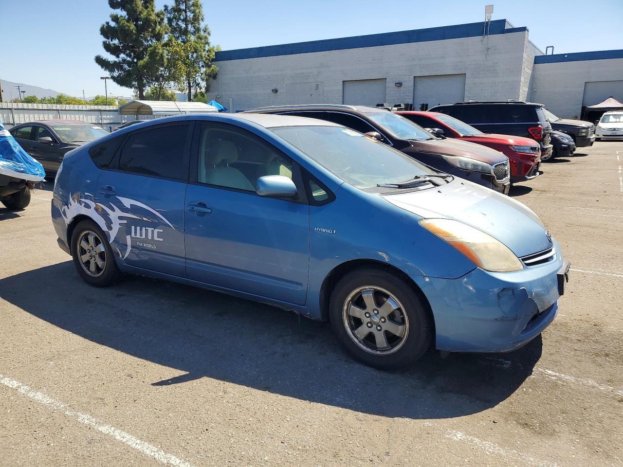 2007 Toyota Prius Base Blue vin: JTDKB20U977675686