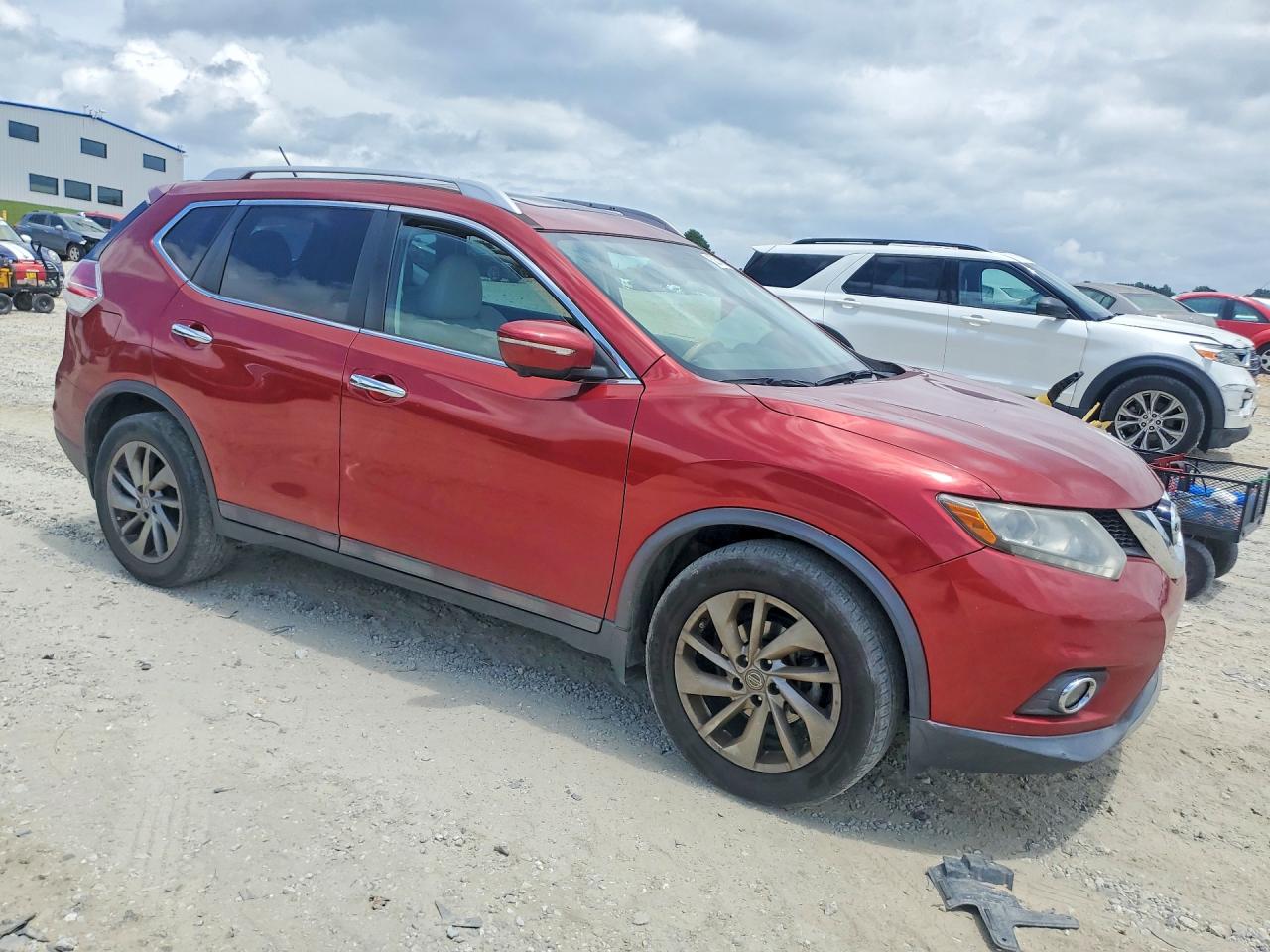 2015 Nissan Rogue Sl Red vin: 5N1AT2MT9FC787965