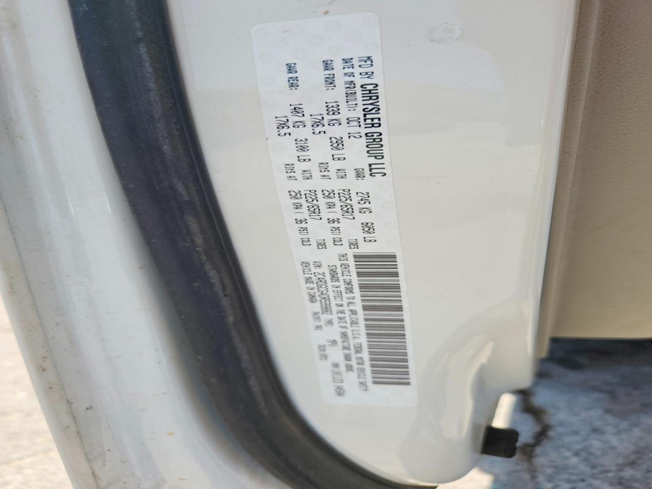 2013 Dodge Grand Caravan Sxt White vin: 2C4RDGCG4DR599882