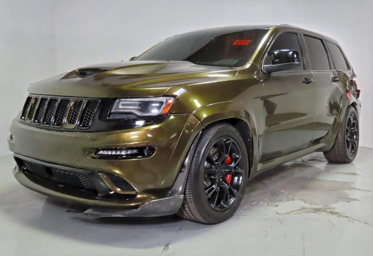 2014 Jeep Grand Cherokee Srt-8 Green vin: 1C4RJFDJ9EC389009