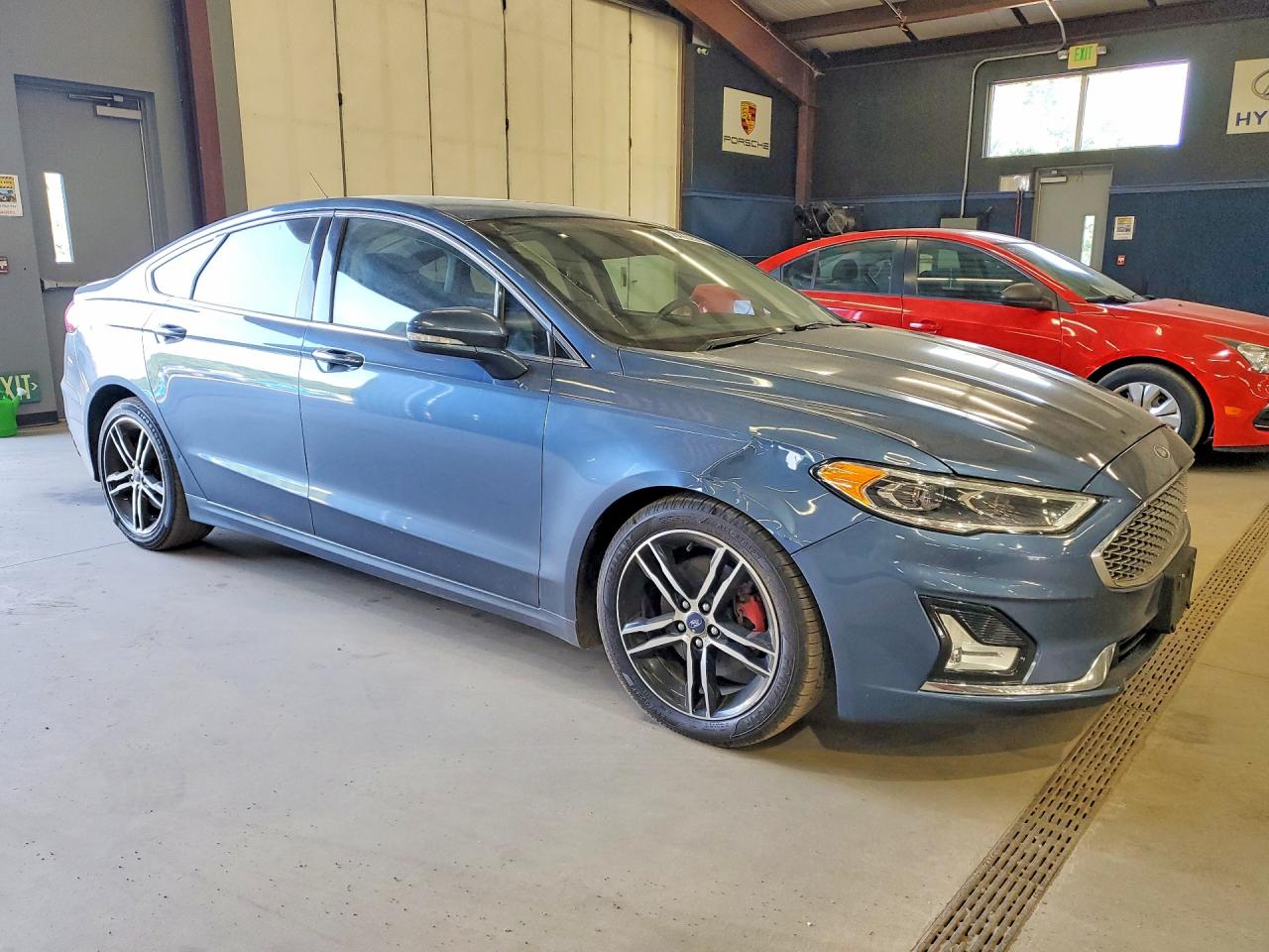 2019 Ford Fusion Titanium Blue vin: 3FA6P0SU4KR212849