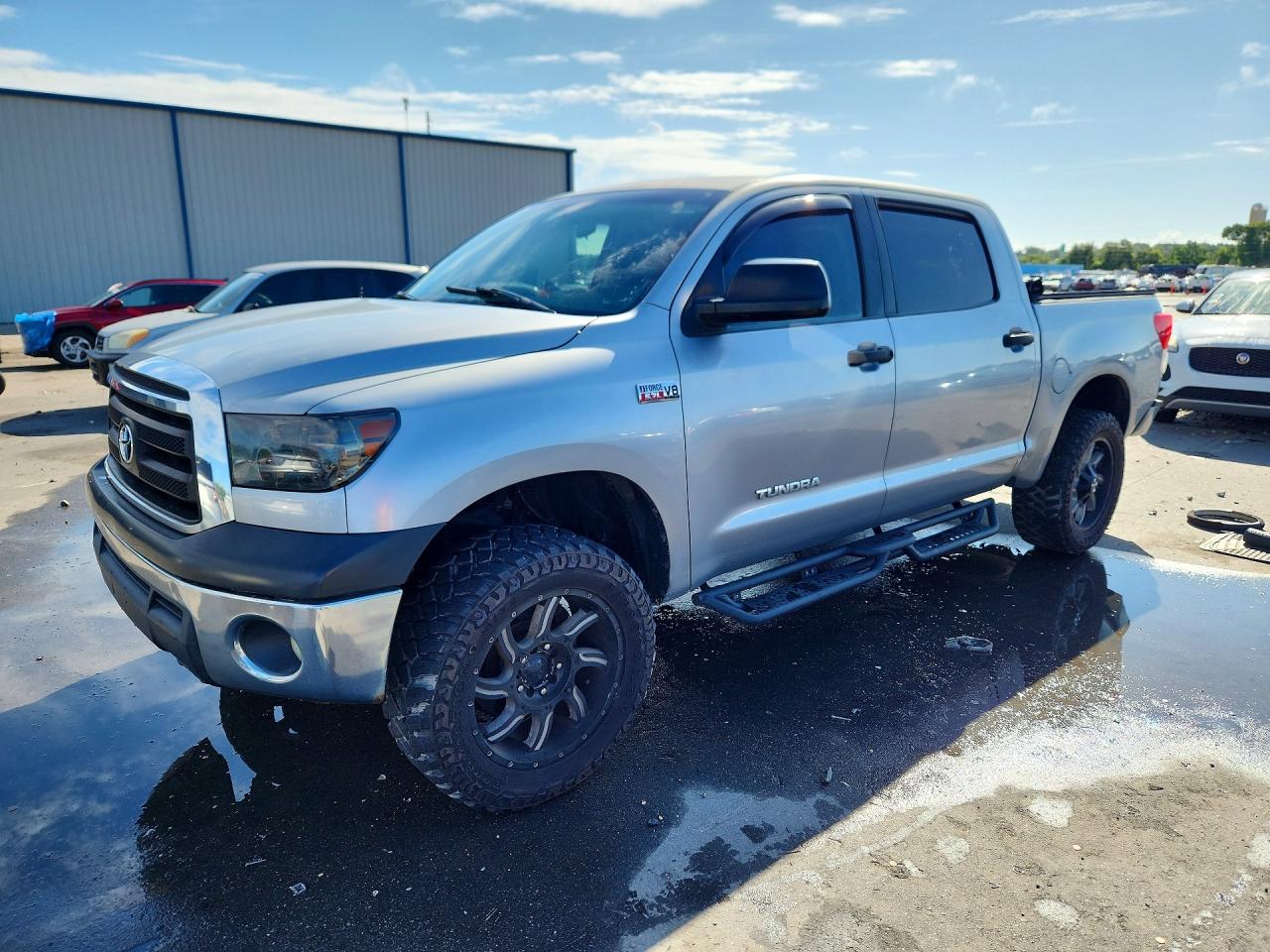 2010 Toyota Tundra Crewmax Sr5 Silver vin: 5TFDW5F1XAX115369