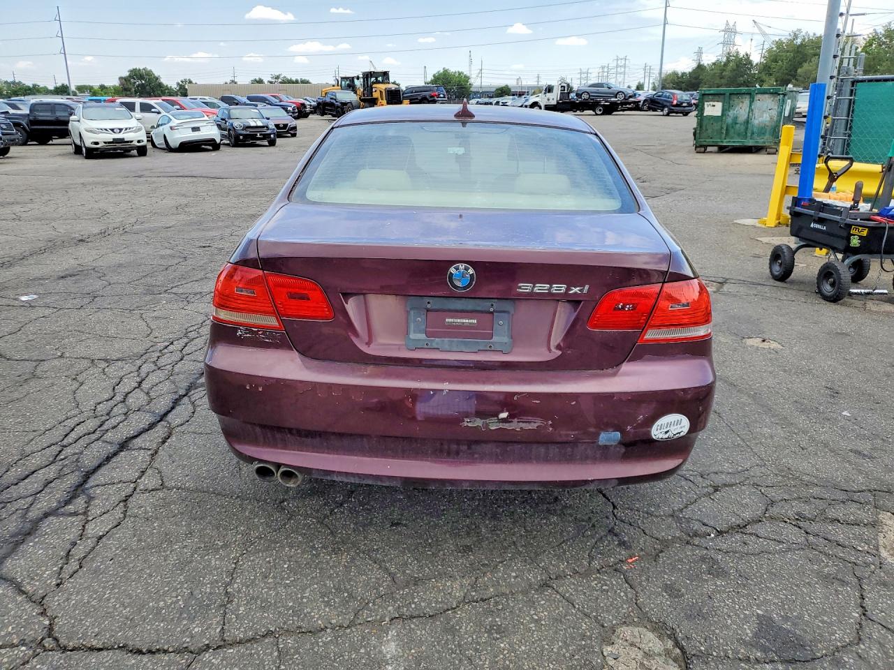 2008 Bmw 328 Xi Maroon vin: WBAWC33588PD09941