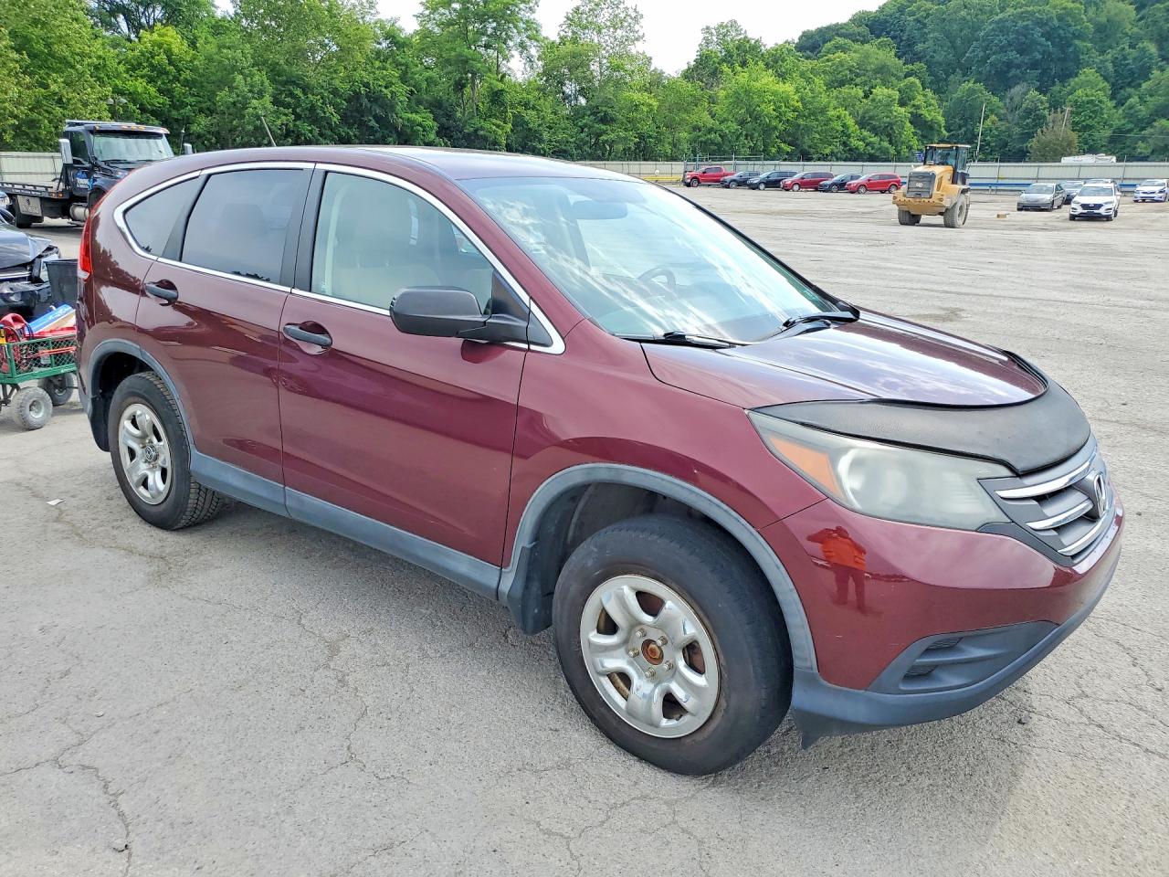 2012 Honda Cr-v Lx Burgundy vin: 5J6RM4H38CL075012