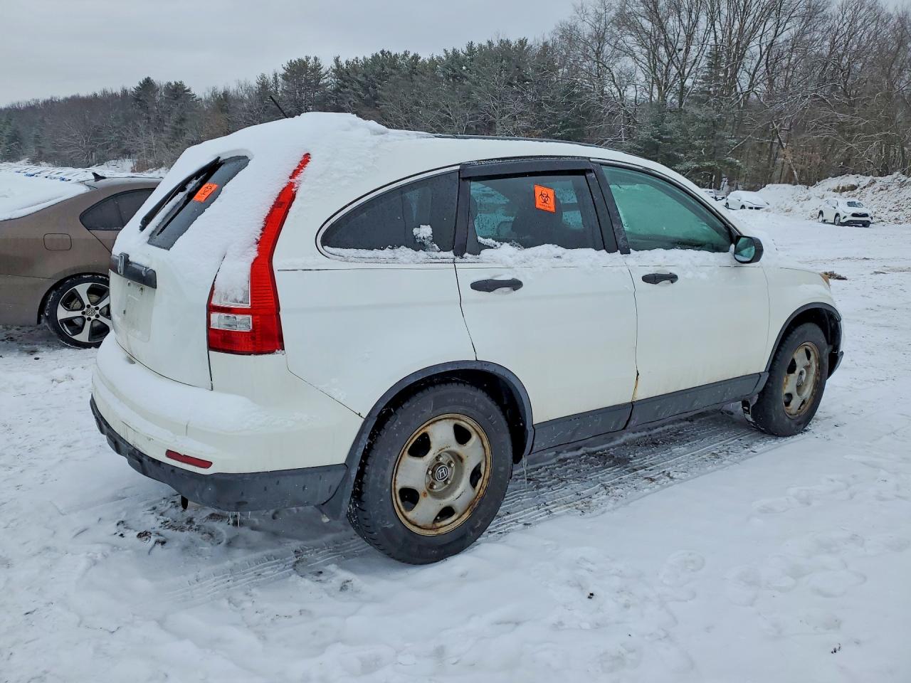 2011 Honda Cr-v Lx White vin: 5J6RE4H38BL072994
