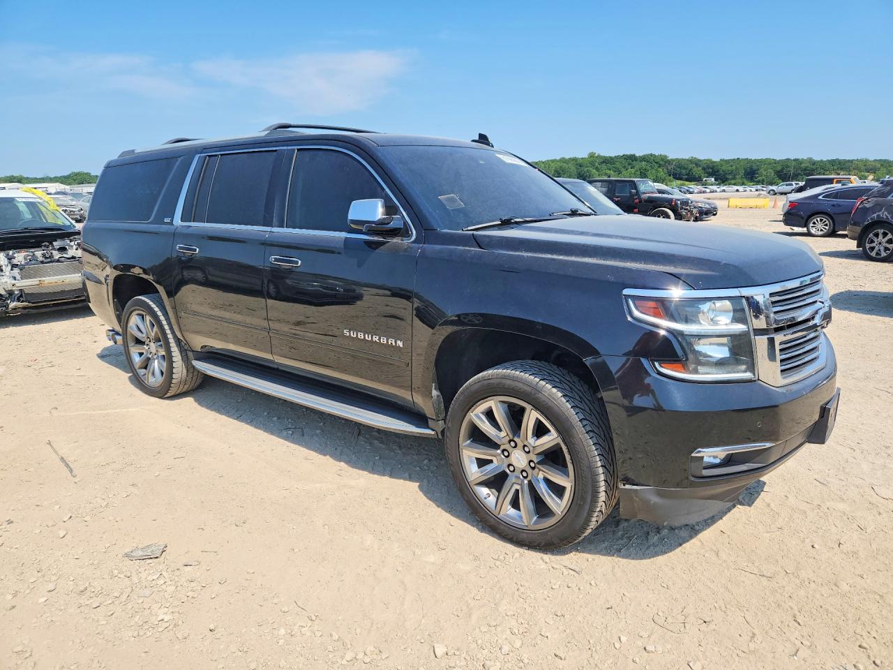 2015 Chevrolet Suburban C1500 Ltz Black vin: 1GNSCKKCXFR639842