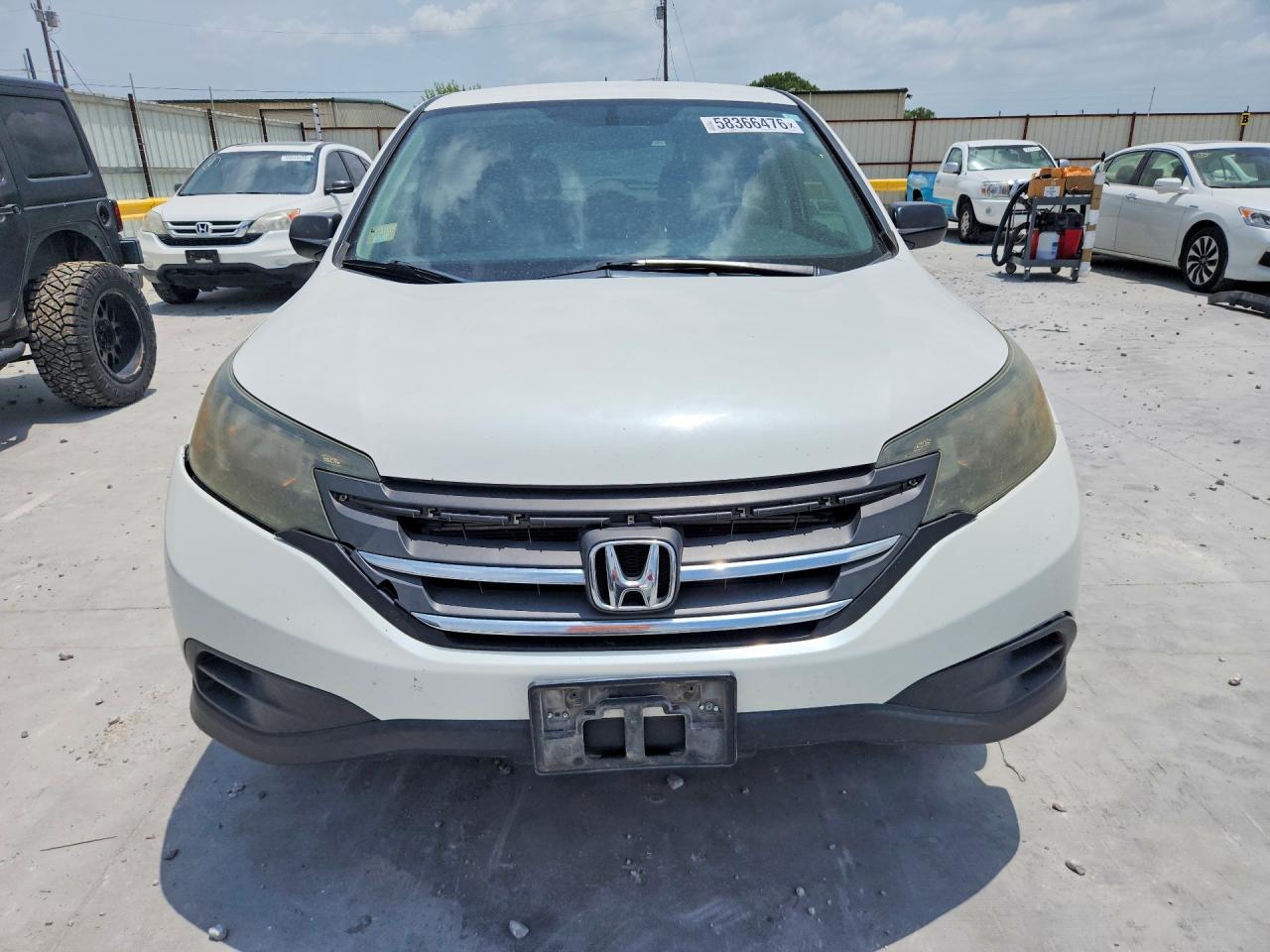 2013 Honda Cr-v Lx White vin: 5J6RM3H30DL027841