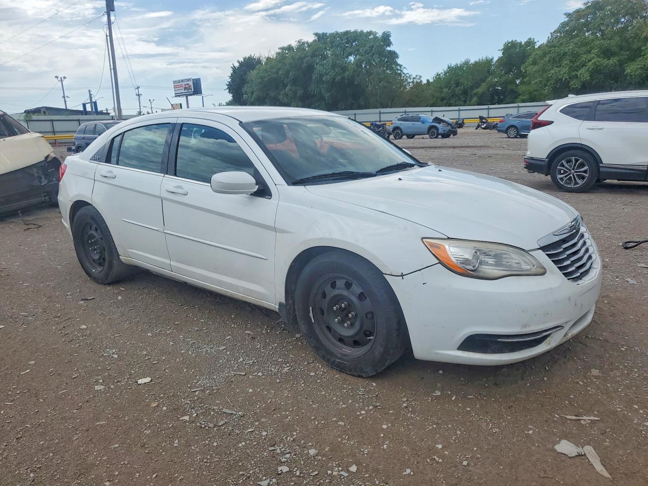 2012 Chrysler 200 Lx White vin: 1C3CCBAB4CN157963
