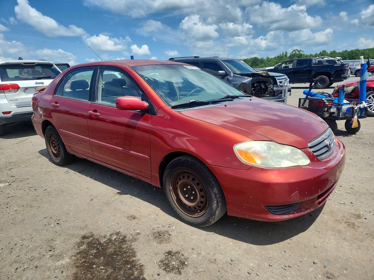2004 Toyota Corolla Le Red vin: 2T1BR32E64C283458
