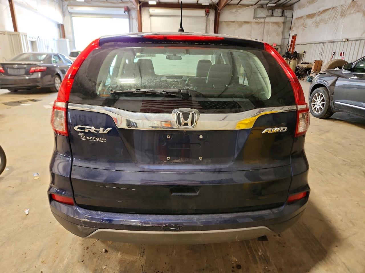 2015 Honda Cr-v Lx Blue vin: 5J6RM4H39FL119121