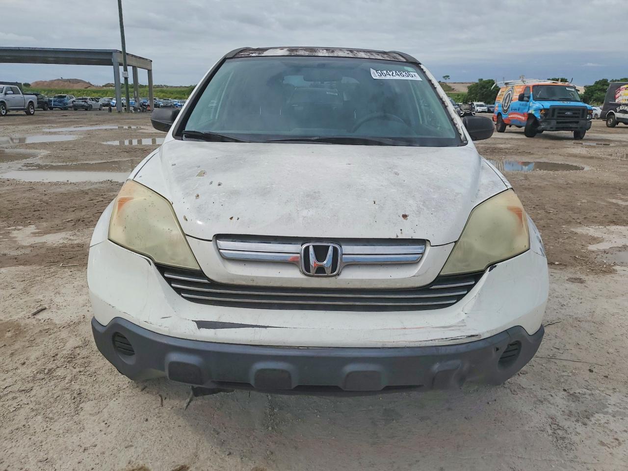 2009 Honda Cr-v Ex White vin: 3CZRE38599G703805