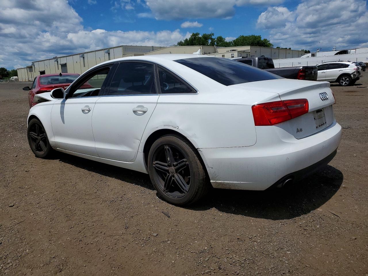 2013 Audi A6 Premium Plus White vin: WAUGFAFC5DN110200