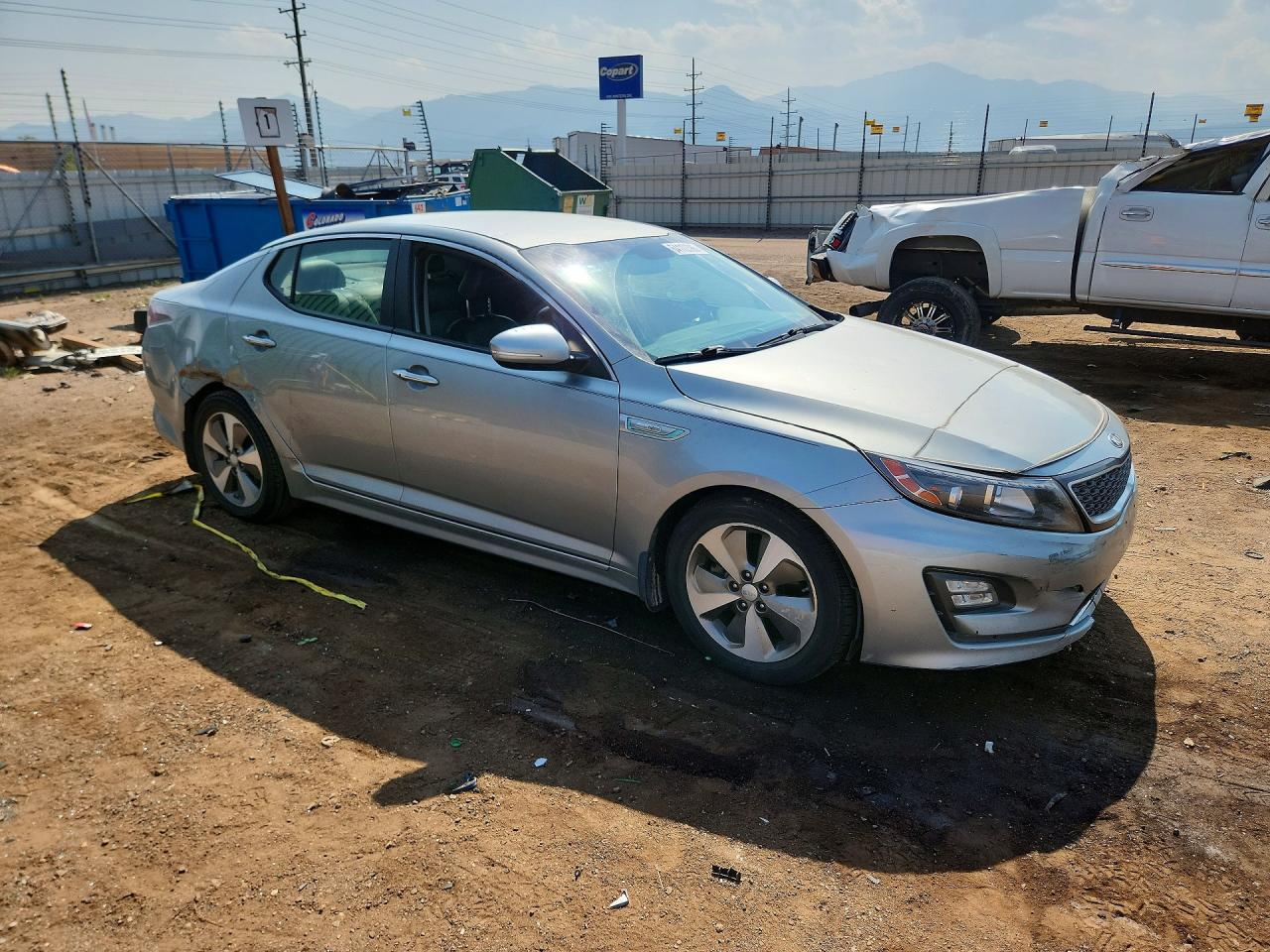 2014 Kia Optima Hybrid Silver vin: KNAGN4AD0E5068752