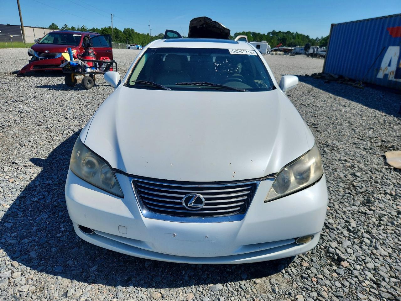 2008 Lexus Es 350 White vin: JTHBJ46G982173015
