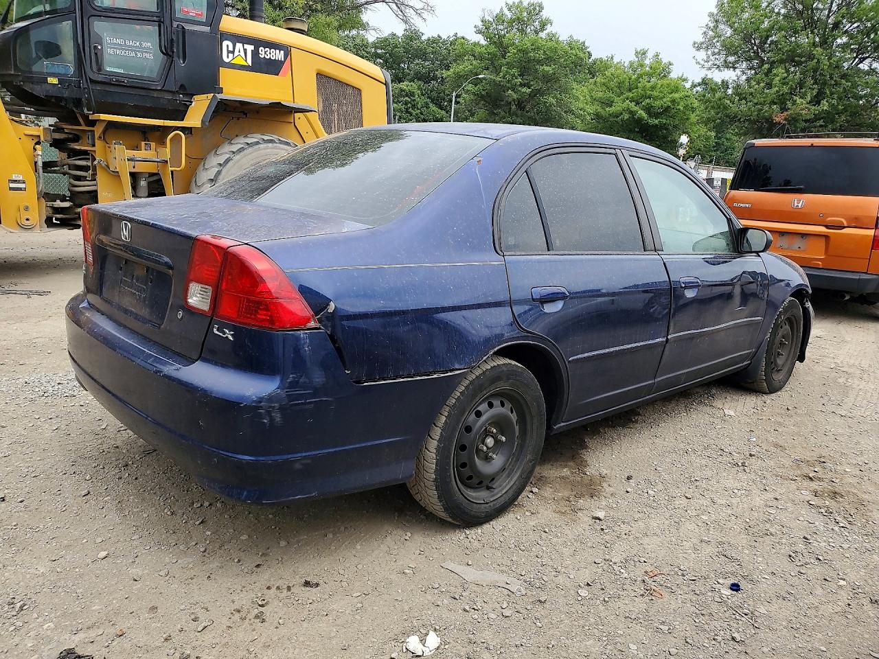 2005 Honda Civic Lx Blue vin: 2HGES16565H564667
