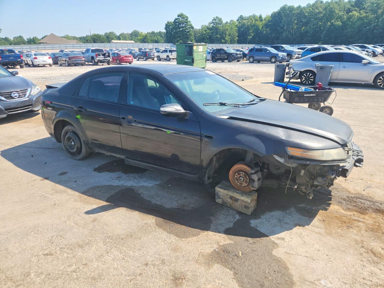 2007 Acura Tl Black vin: 19UUA66217A032410