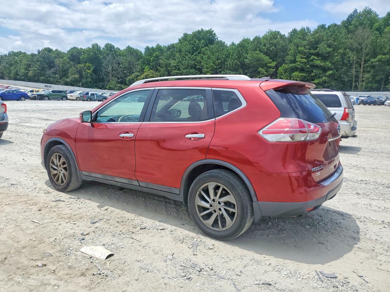 2015 Nissan Rogue Sl Red vin: 5N1AT2MT9FC787965