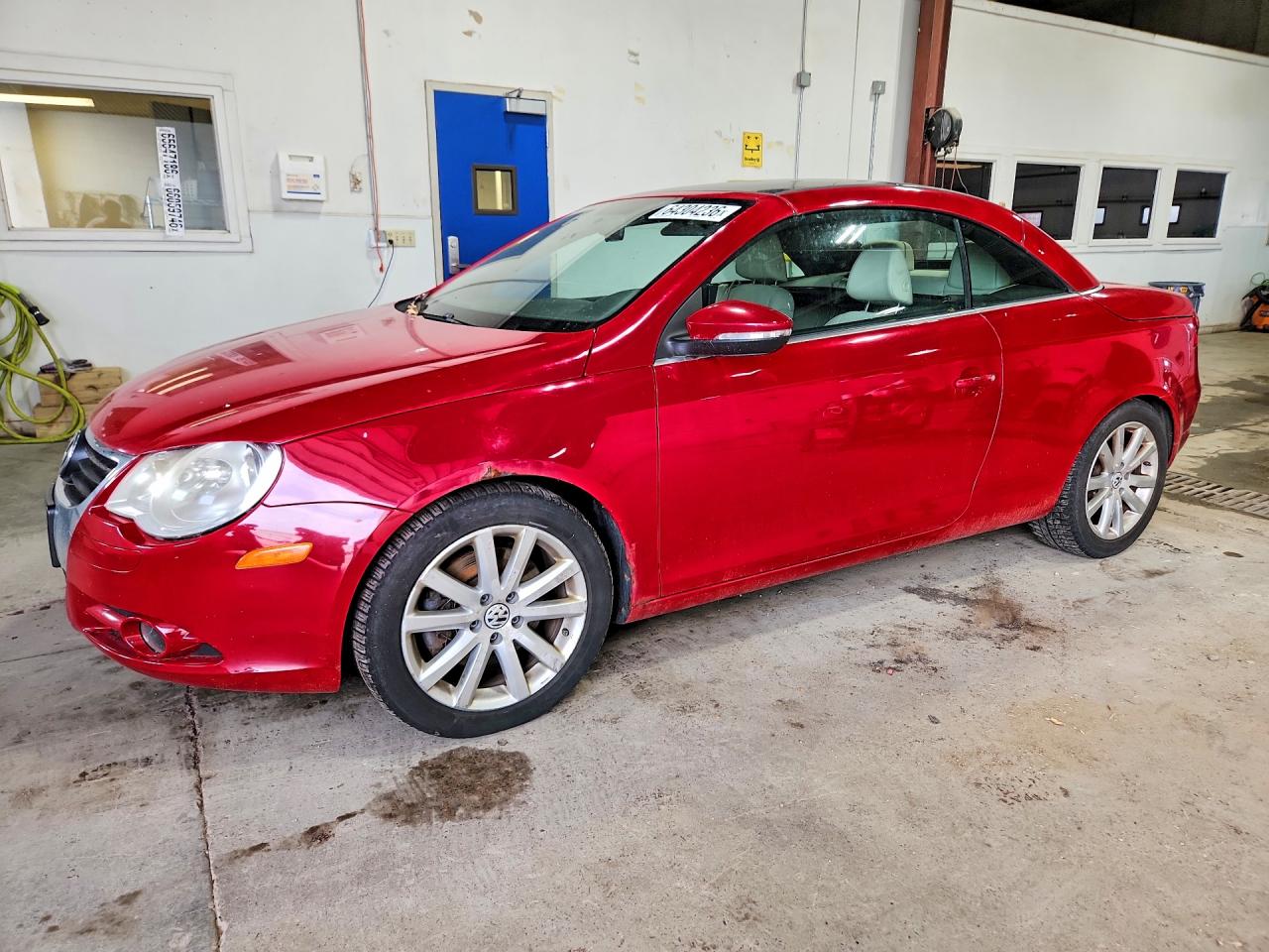 2009 Volkswagen Eos Turbo Red vin: WVWBA71F49V015098