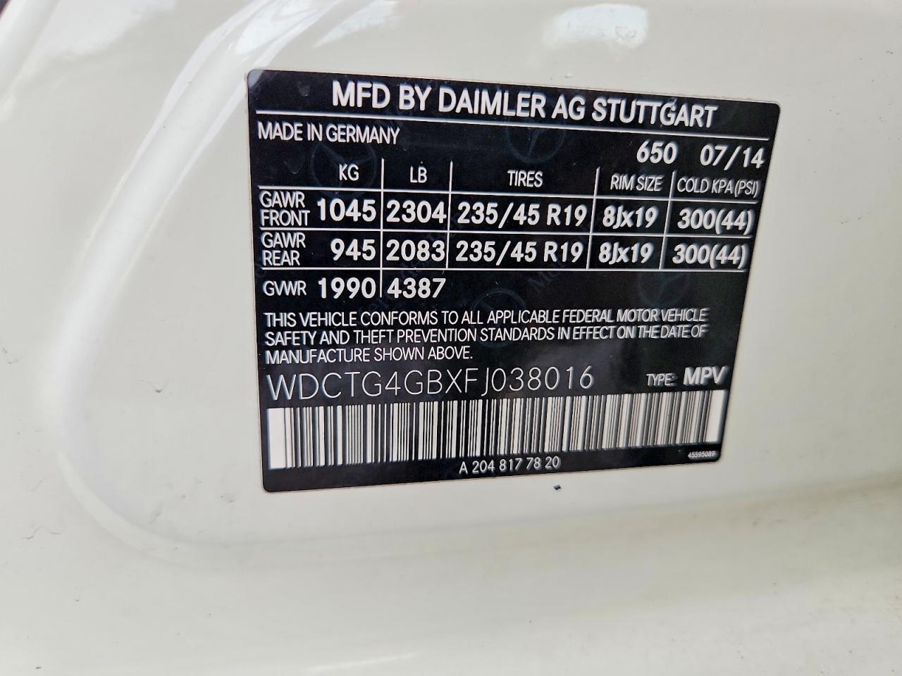 2015 Mercedes-benz Gla 250 4matic White vin: WDCTG4GBXFJ038016