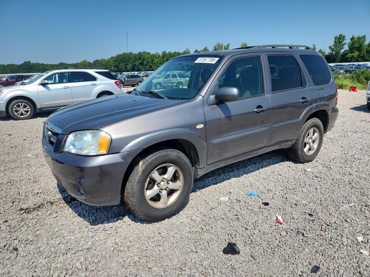 2006 Mazda Tribute S Gray vin: 4F2CZ04136KM29698