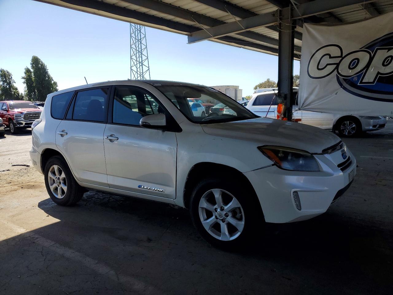 2013 Toyota Rav4 Ev Base White vin: 2T3YL4DV5DW002173