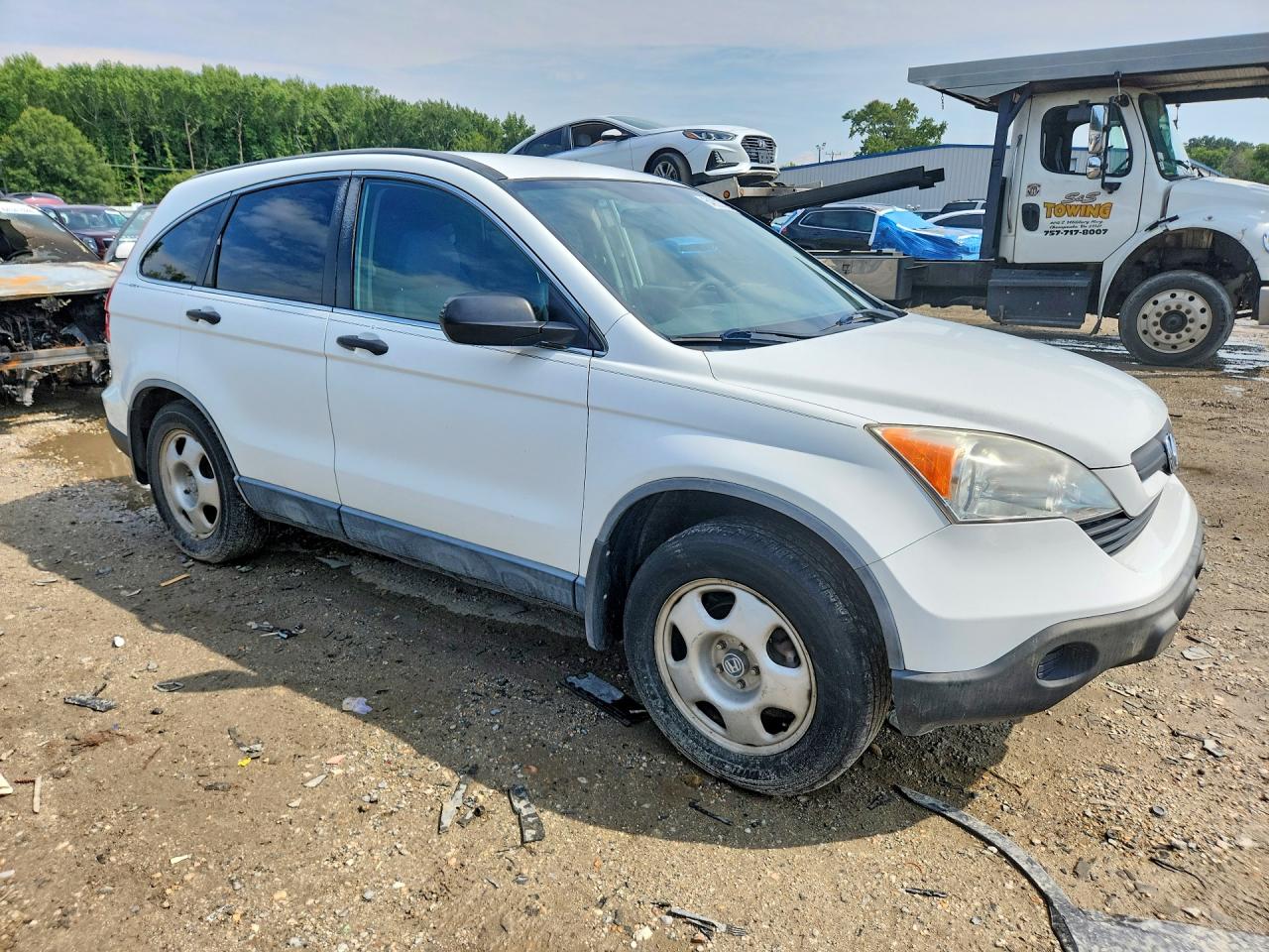 2007 Honda Cr-v Lx Белый vin: JHLRE38387C023062