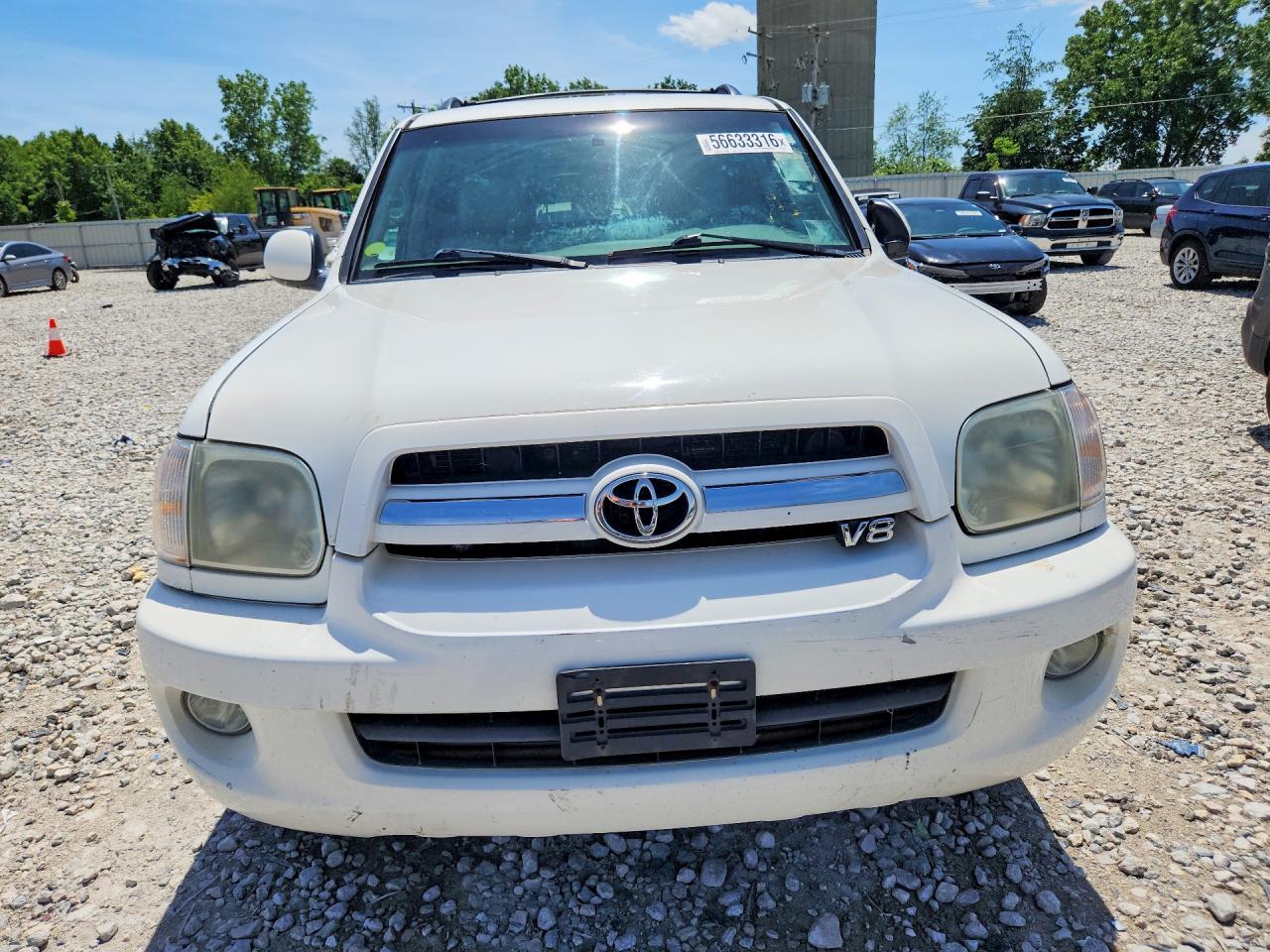 2005 Toyota Sequoia Limited White vin: 5TDBT48A45S252164
