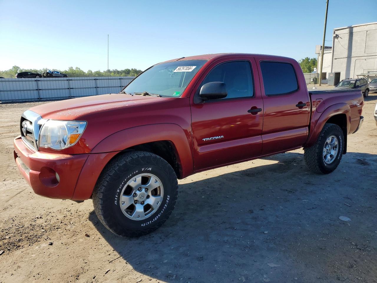 2007 Toyota Tacoma Double Cab Red vin: 5TELU42N97Z368687
