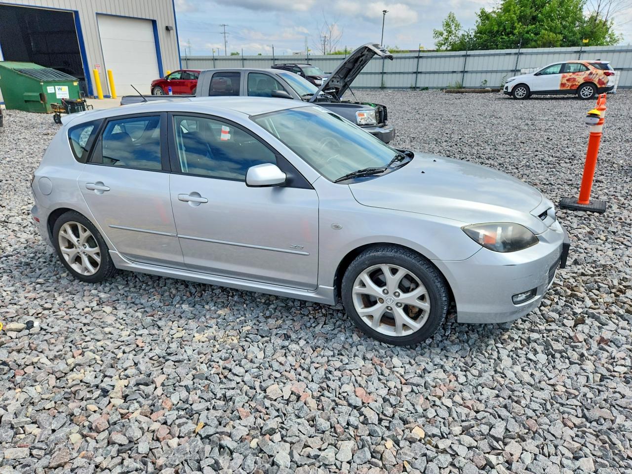 2008 Mazda 3 Hatchback Серебряный vin: JM1BK343881144751