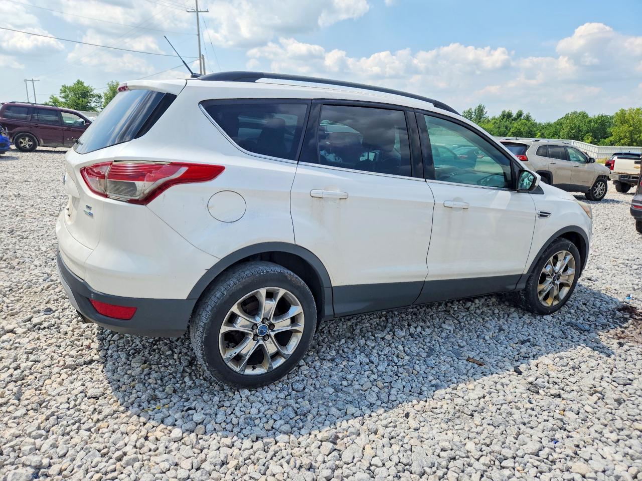 2014 Ford Escape Se White vin: 1FMCU9G95EUB82591