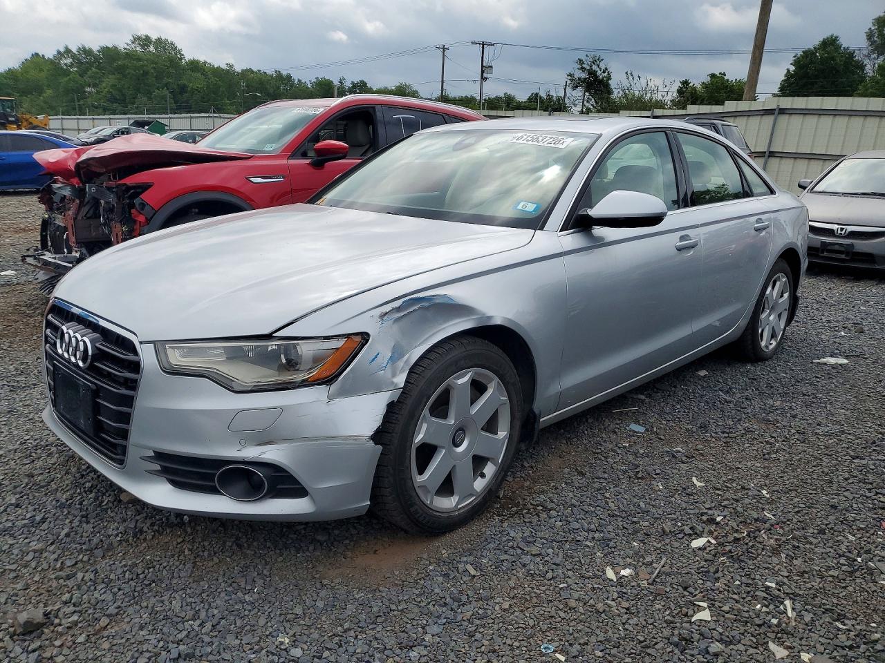 2014 Audi A6 Premium Plus Silver vin: WAUFMAFC5EN036165