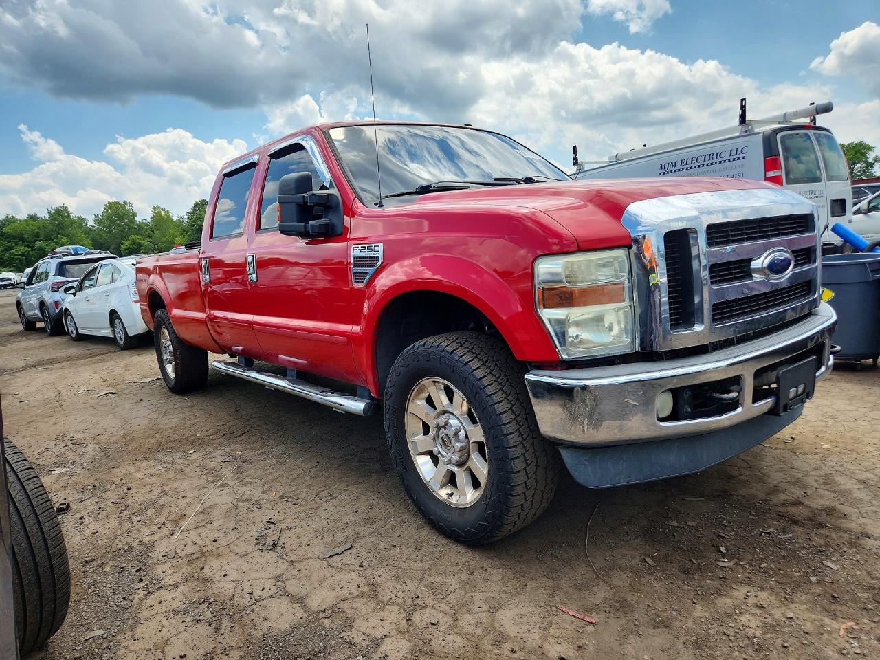 2008 Ford F250 Super Duty Red vin: 1FTSW21R88EC16564