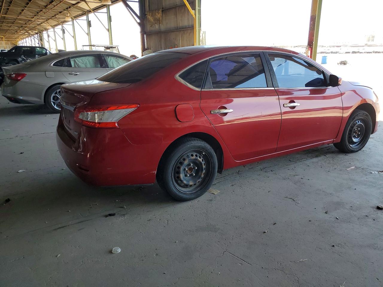 2014 Nissan Sentra S Burgundy vin: 3N1AB7AP4EL630636