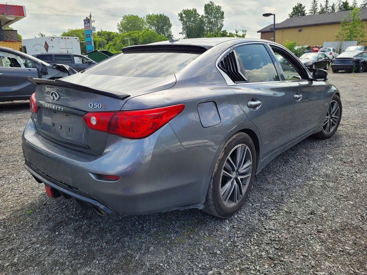 2015 Infiniti Q50 Base Charcoal vin: JN1BV7AR3FM390032