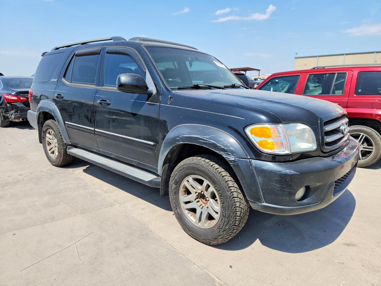 2003 Toyota Sequoia Limited Black vin: 5TDZT38A73S195089