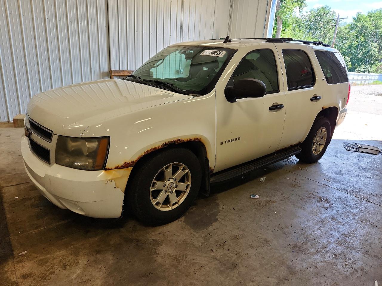 2007 Chevrolet Tahoe K1500 White vin: 1GNFK130X7J138520