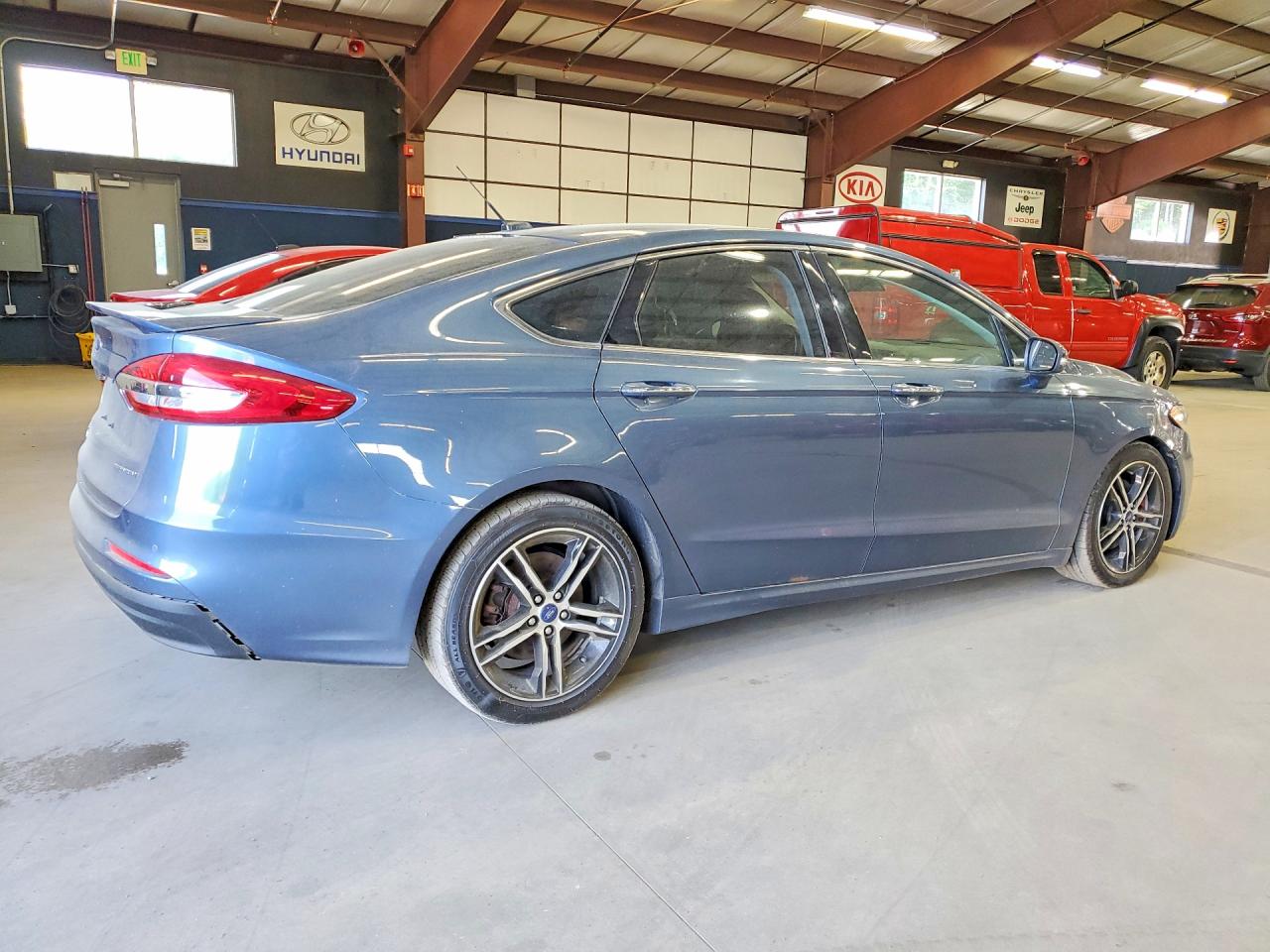2019 Ford Fusion Titanium Blue vin: 3FA6P0SU4KR212849