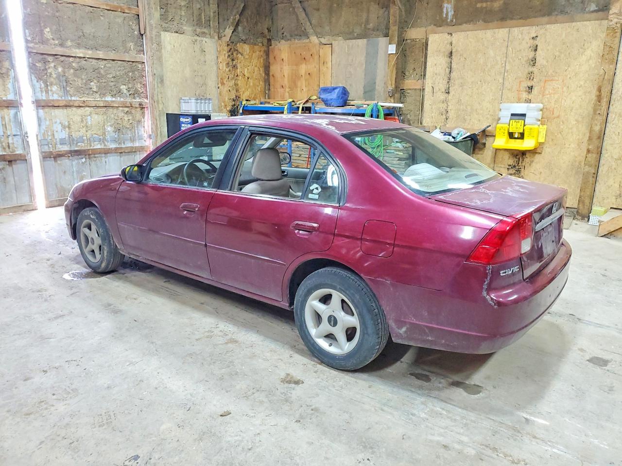 2002 Honda Civic Lx Бордовый vin: 1HGES16502L074806