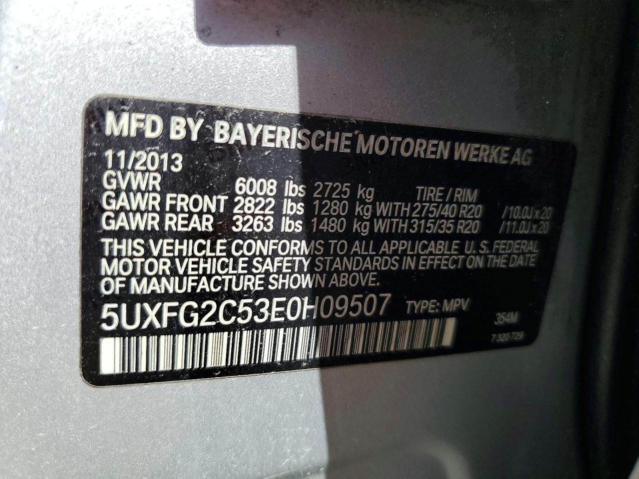 2014 Bmw X6 Xdrive35i Silver vin: 5UXFG2C53E0H09507