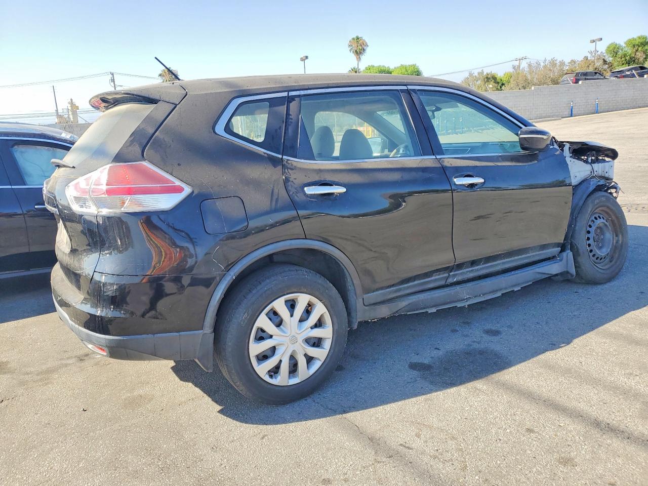 2015 Nissan Rogue S Black vin: KNMAT2MTXFP506155