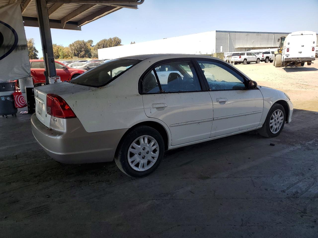 2004 Honda Civic Lx White vin: 2HGES16564H641648