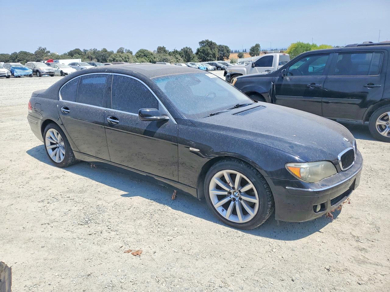2007 Bmw 750 I Черный vin: WBAHL83547DT10653